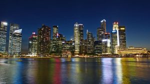 singapore river, skyline, building